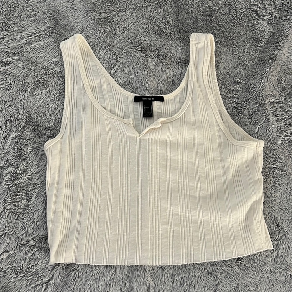 Cream crop Top